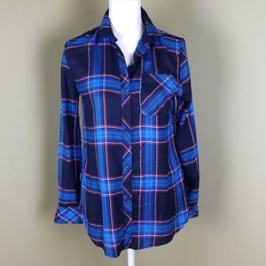 Brand new beachlunchlounge plaid shirt Indian sky